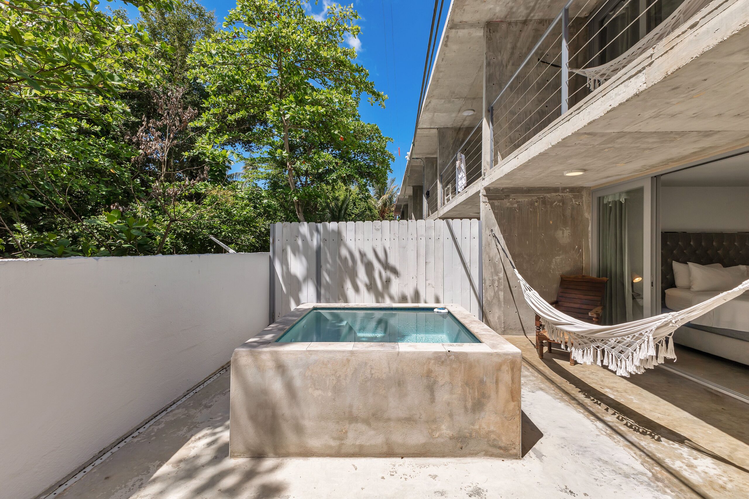 jacuzzi con hamaca